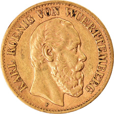 Coin, German States, WURTTEMBERG, Karl I, 10 Mark, 1876, Freudenstadt