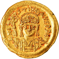 Coin, Justin II, Solidus, Constantinople, Rare, AU(50-53), Gold