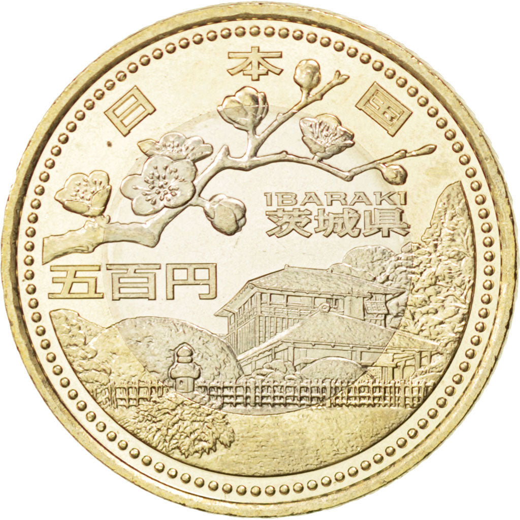 Coin, Japan, Akihito, 500 Yen, 2009, MS(63), Bi-Metallic, KM:153
