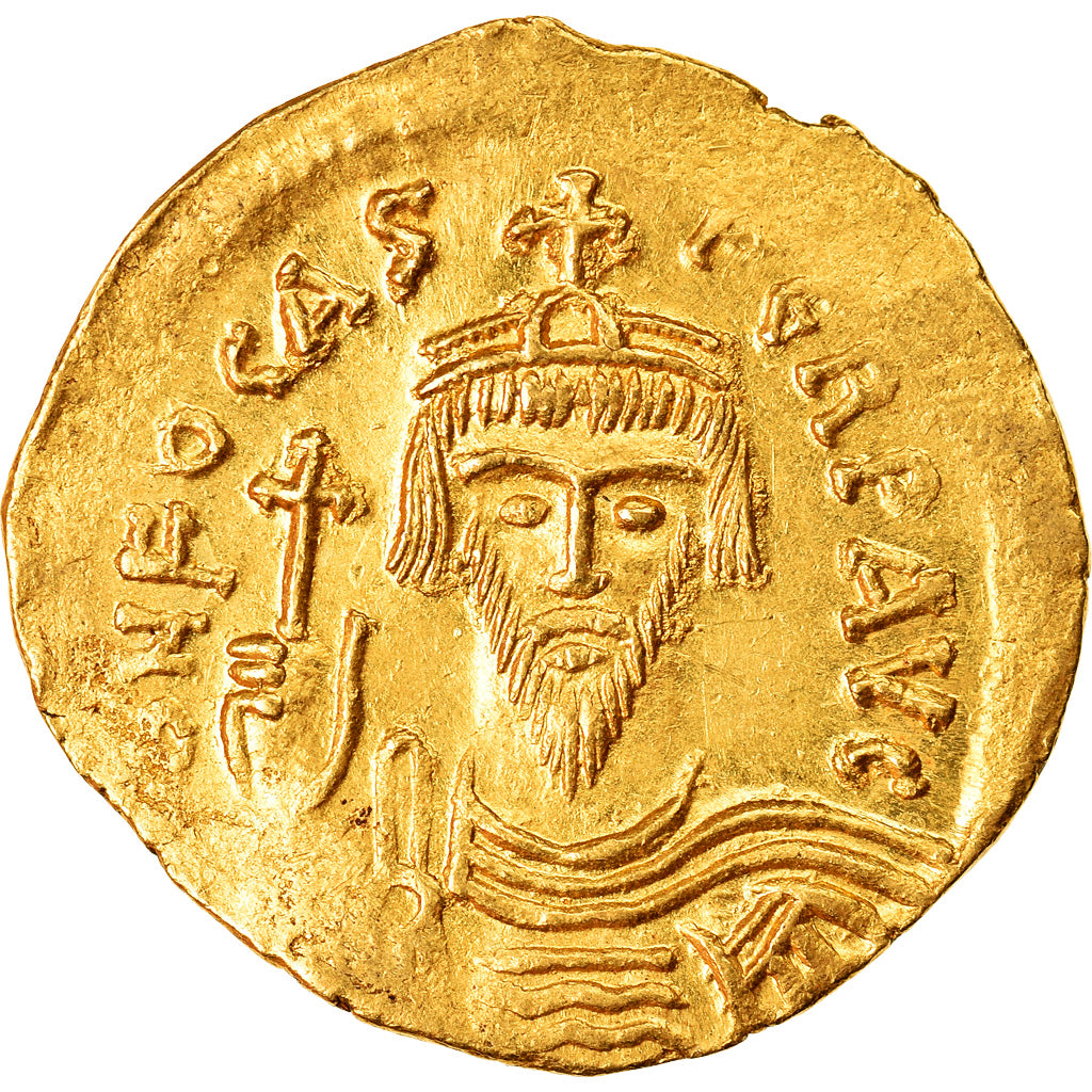 Moneta, Phocas, Solidus, 607-610, Constantinople, MS(63), Złoto, Sear:620