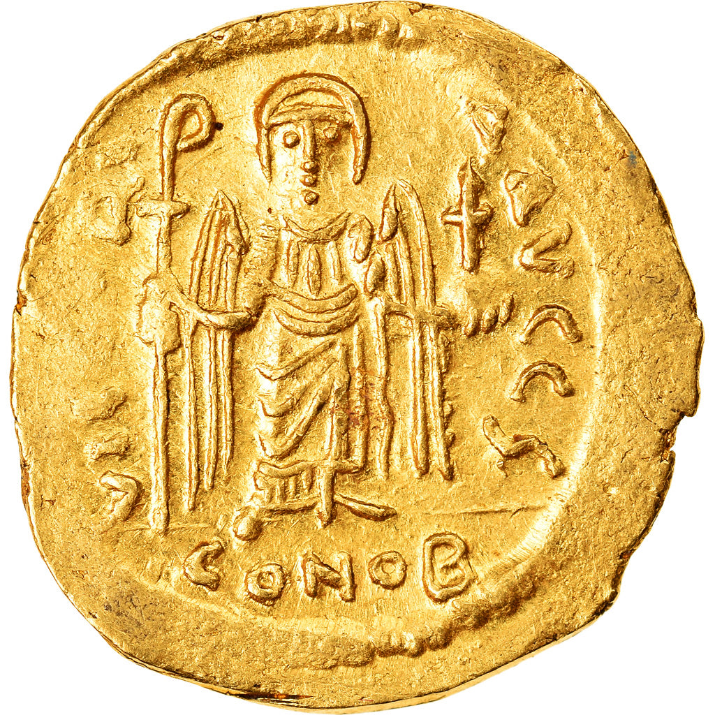 Moneta, Phocas, Solidus, 607-610, Constantinople, MS(63), Złoto, Sear:620