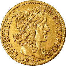 Moneta, Francia, Louis XIII, 1/2 Louis d'or, 1/2 Louis d'or, 1641, Paris, BB+