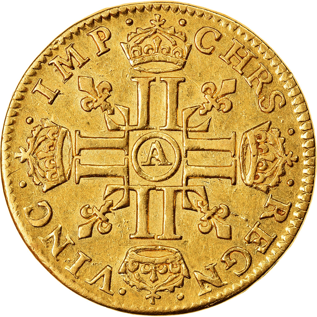 Moneta, Francia, Louis XIII, 1/2 Louis d'or, 1/2 Louis d'or, 1641, Paris, BB+