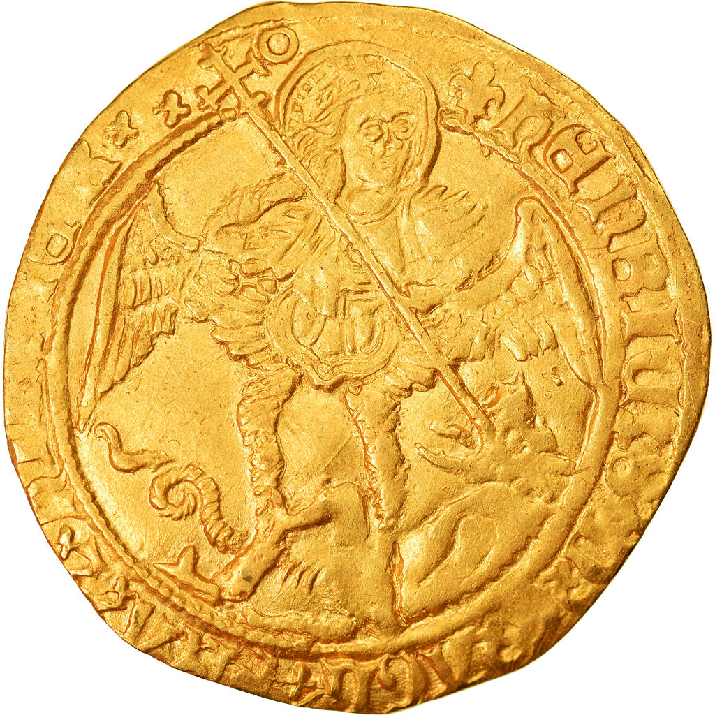 Monnaie, Grande-Bretagne, Henry VIII, Gold Angel, 1509-1526, Londres, TTB, Or