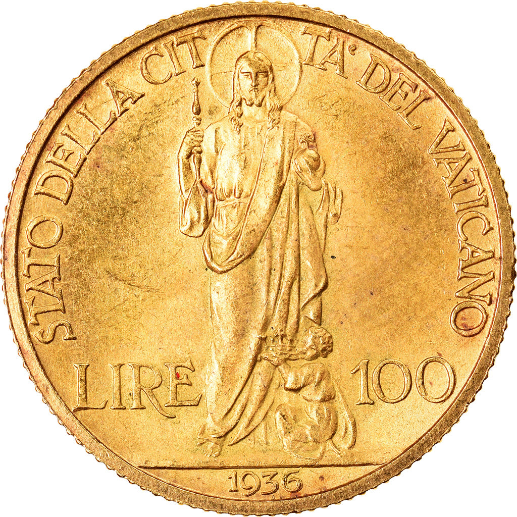 Moneta, CITTÀ DEL VATICANO, Pius XI, 100 Lire, 1936, Roma, SPL-, Oro, KM:10