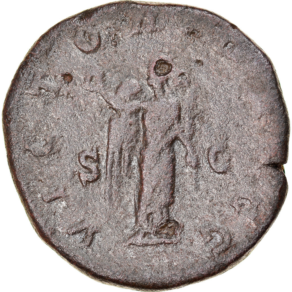 Coin, Pupienus, Sestertius, Rome, VF(30-35), Bronze, Cohen:38