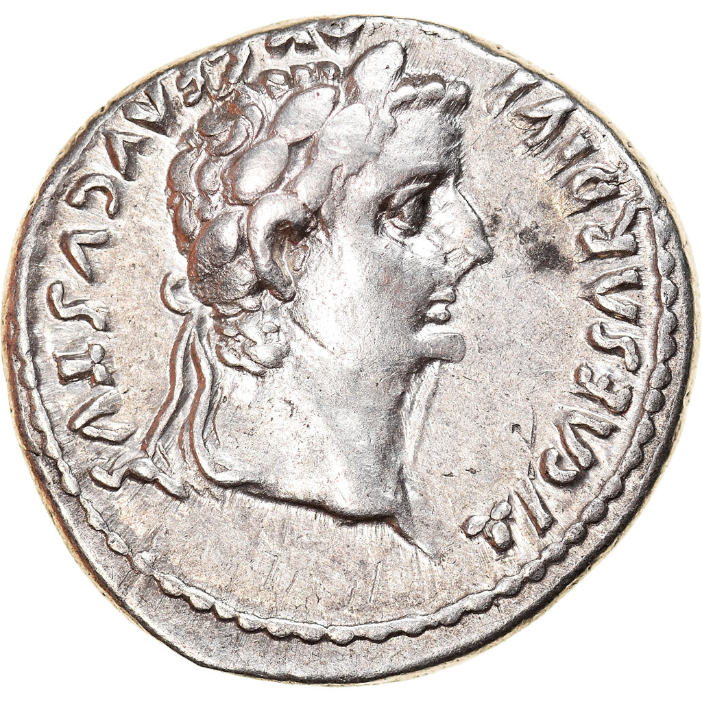 Moneta, Tiberius, Denarius, AD 14-37, Lyon - Lugdunum, BB+, Argento, RIC:28