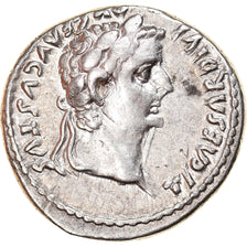 Moneta, Tiberius, Denarius, AD 14-37, Lyon - Lugdunum, BB+, Argento, RIC:28