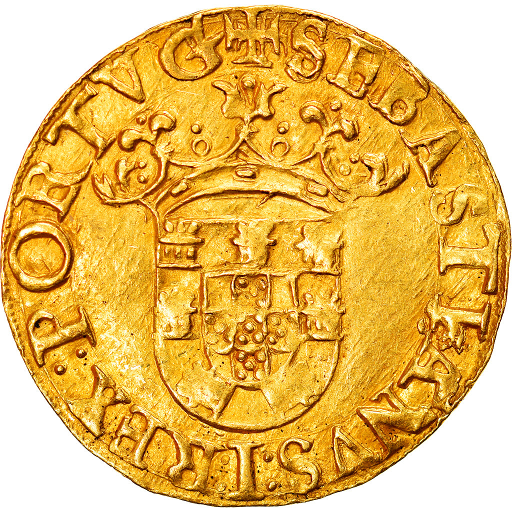Munten, Portugal, Sebastian I, Cruzado, Lisbon, PR, Goud