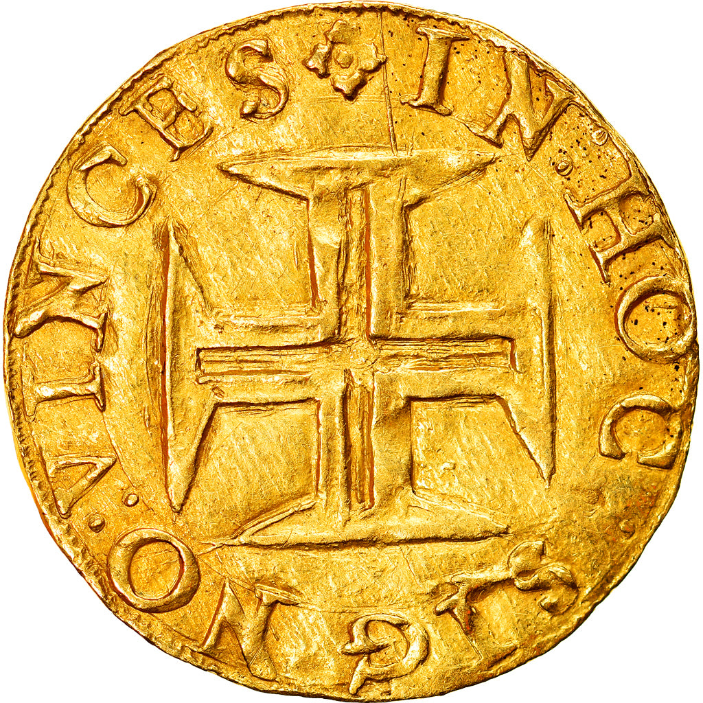 Munten, Portugal, Sebastian I, Cruzado, Lisbon, PR, Goud