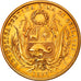 Moneda, Perú, SOUTH PERU, 8 Escudos, 1863, Lima, MBC, Oro, KM:183