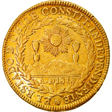 Moneda, Chile, 8 Escudos, 1834, Santiago, MBC, Oro, KM:84