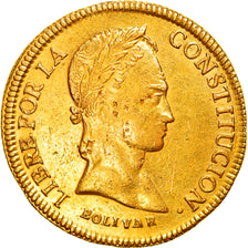 Coin, Bolivia, 8 Scudos, 1845, EF(40-45), Gold, KM:108.2