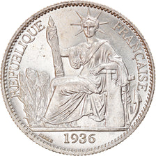 Moneta, INDOCINA FRANCESE, 50 Cents, 1936, Paris, SPL, Argento, KM:4a.2