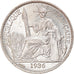 Moneta, INDOCINA FRANCESE, 50 Cents, 1936, Paris, SPL, Argento, KM:4a.2