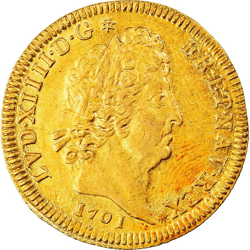 Monnaie, France, Louis XIV, Louis d'or aux 8 L et aux insignes, Louis d'Or