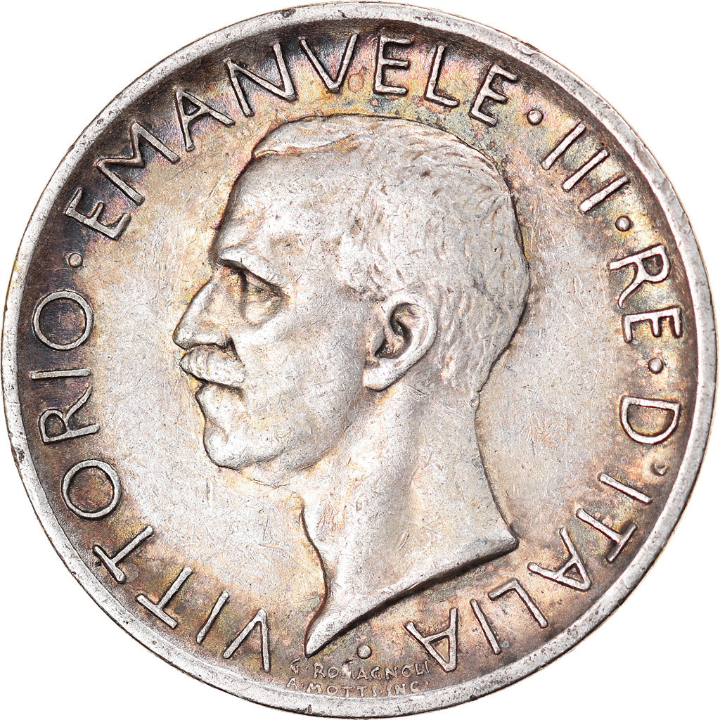 Coin, Italy, Vittorio Emanuele III, 5 Lire, 1929, Rome, VF(30-35), Silver