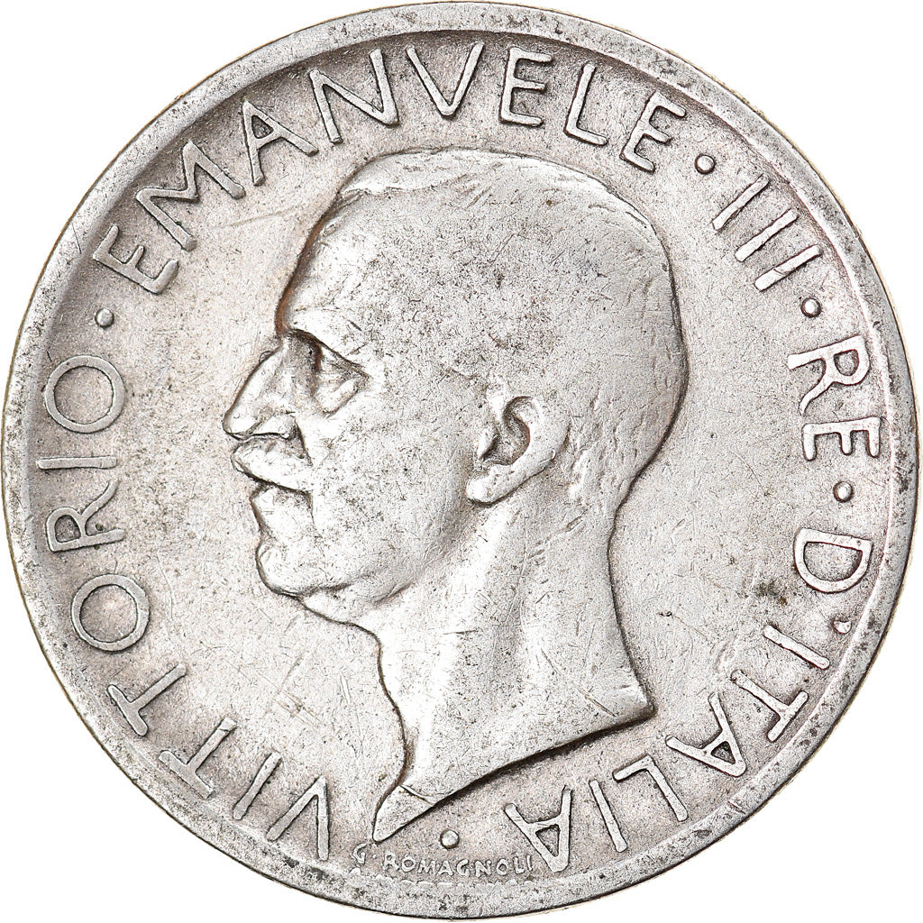 Moneta, Italia, Vittorio Emanuele III, 5 Lire, 1929, Rome, MB+, Argento, KM:67.2