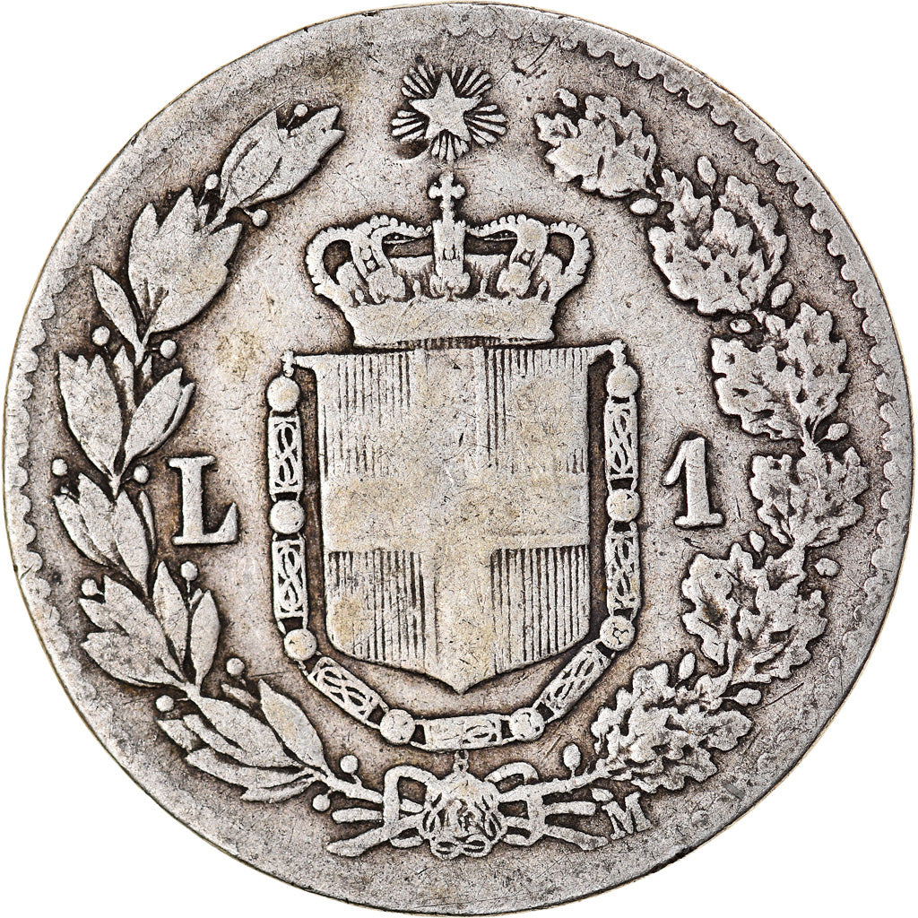 Coin, Italy, Umberto I, Lira, 1887, Milan, VF(20-25), Silver, KM:24.2