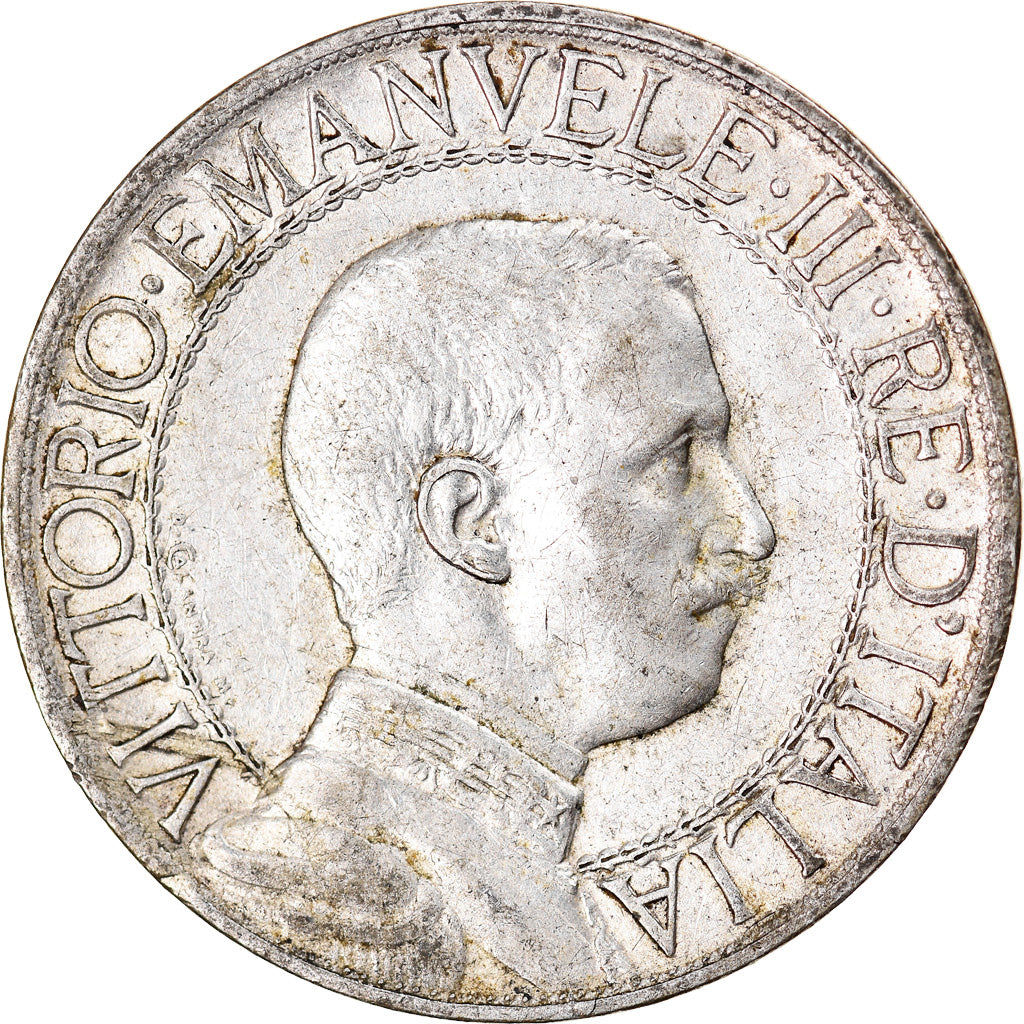 Coin, Italy, Vittorio Emanuele III, Lira, 1910, Rome, EF(40-45), Silver, KM:45