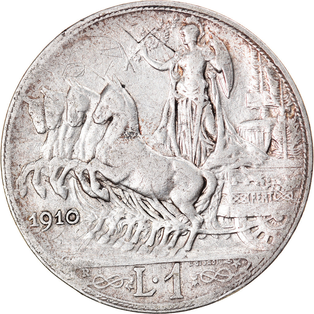 Monnaie, Italie, Vittorio Emanuele III, Lira, 1910, Rome, TTB, Argent, KM:45