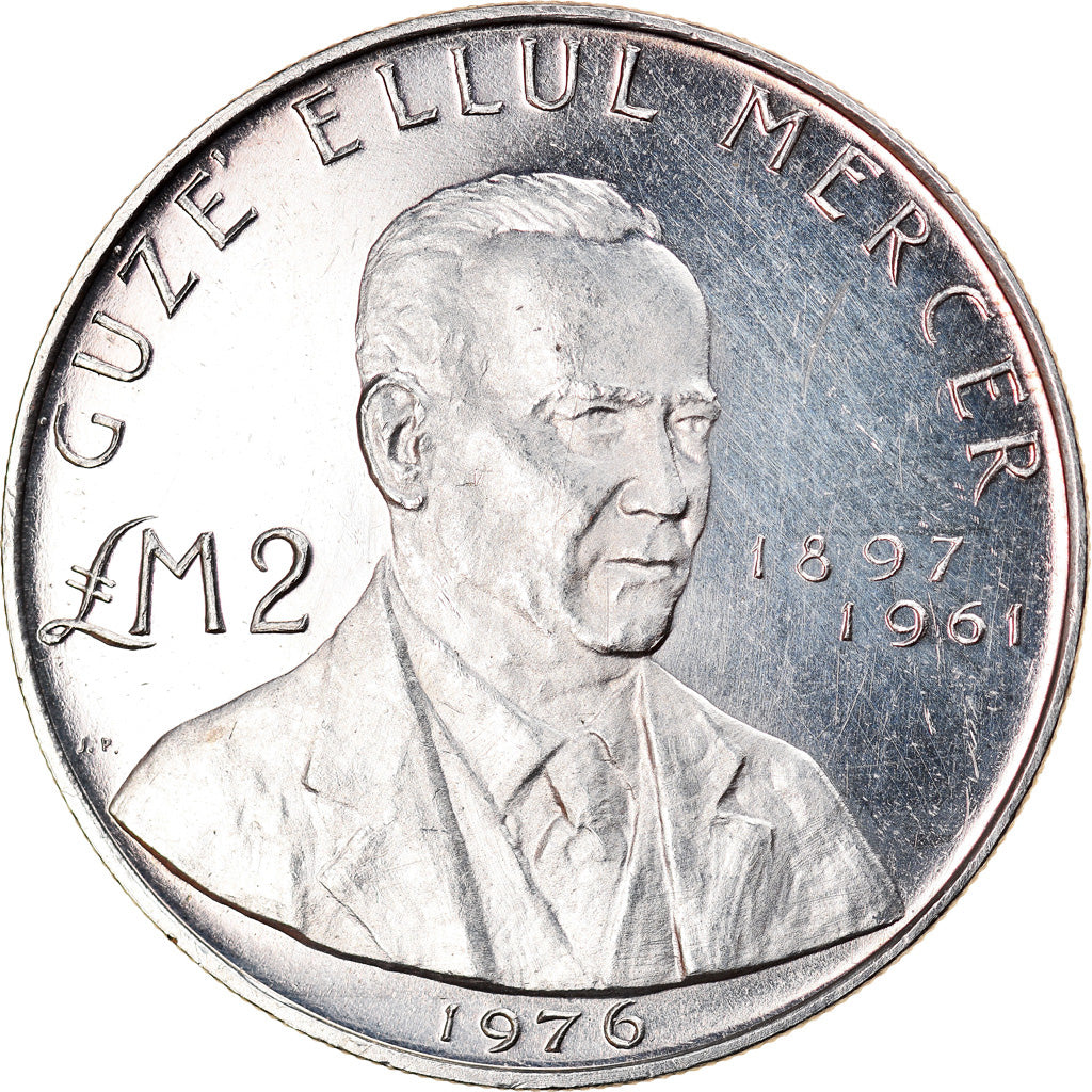 Münze, Malta, 2 Pounds, 1976, VZ+, Silber, KM:30