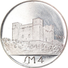 Malta, 4 Pounds, 1975, AU(50-53), Silver, KM:33