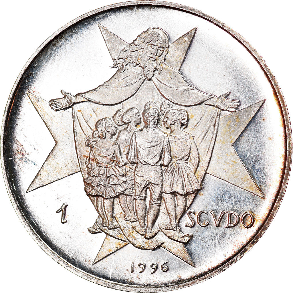 Coin, MALTA, ORDER OF, Andreas Bertie, Scudo, 1996, MS(63), Silver, KM:183