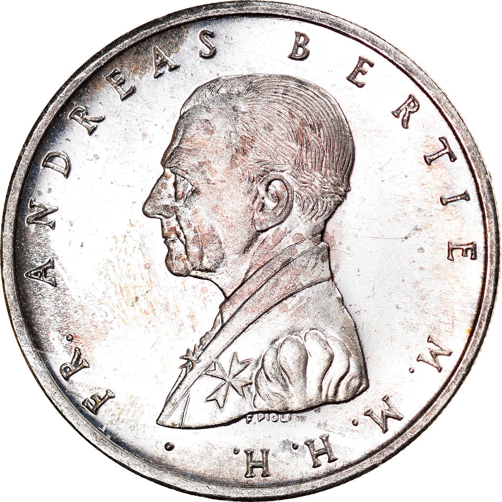 Moneta, ZAKON MALTAŃSKI, Andreas Bertie, Scudo, 1995, MS(63), Srebro, KM:178