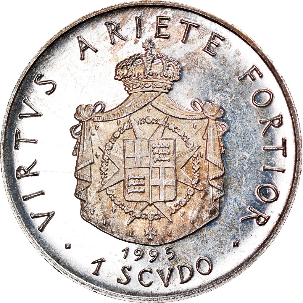 Moneta, ZAKON MALTAŃSKI, Andreas Bertie, Scudo, 1995, MS(63), Srebro, KM:178