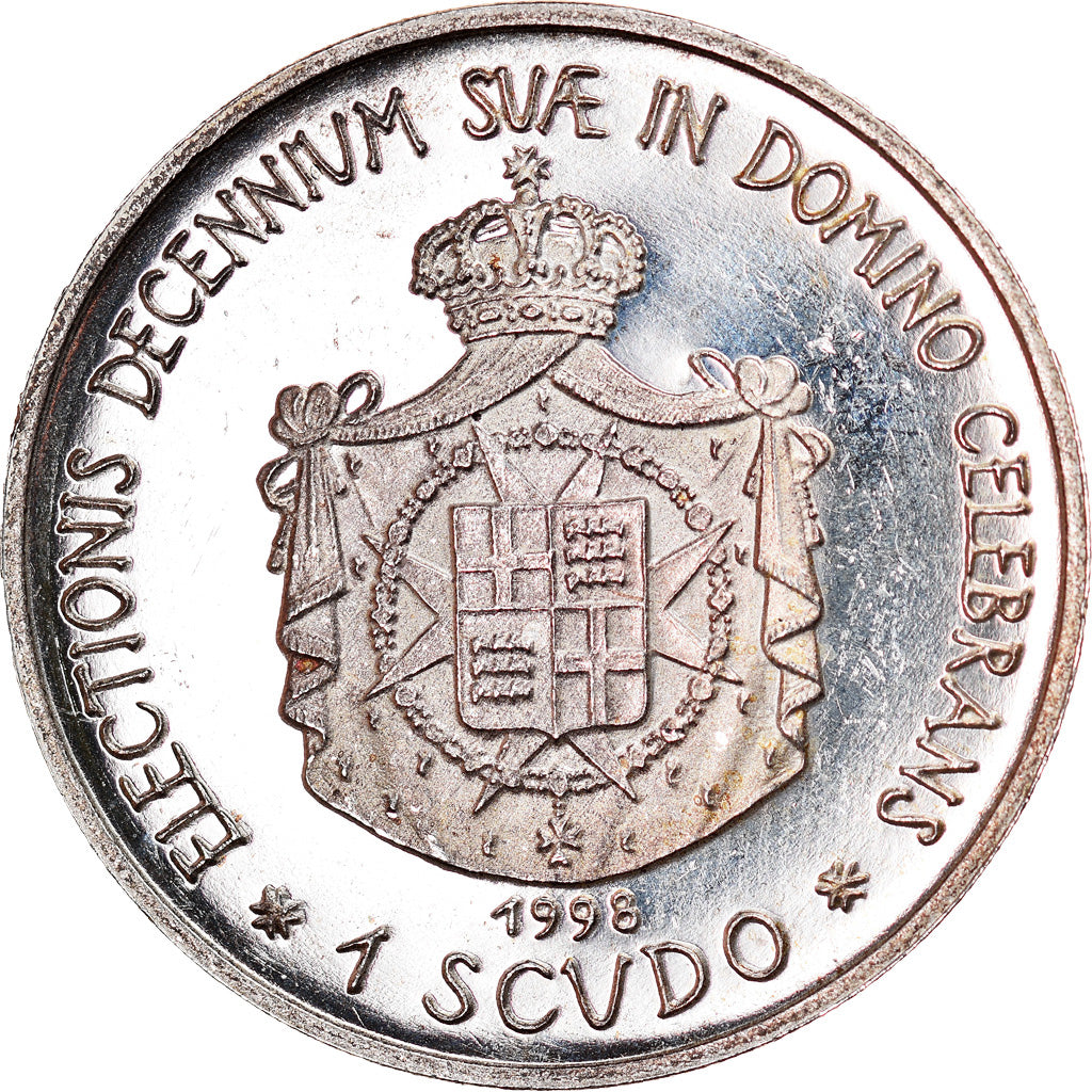 Coin, MALTA, ORDER OF, Andreas Bertie, Scudo, 1998, MS(63), Silver, KM:193
