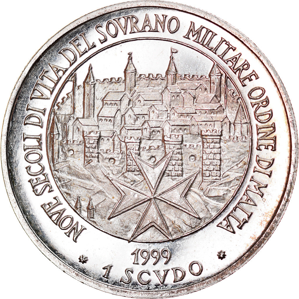 Münze, MALTA, ORDER OF, Andreas Bertie, Scudo, 1999, UNZ, Silber, KM:199