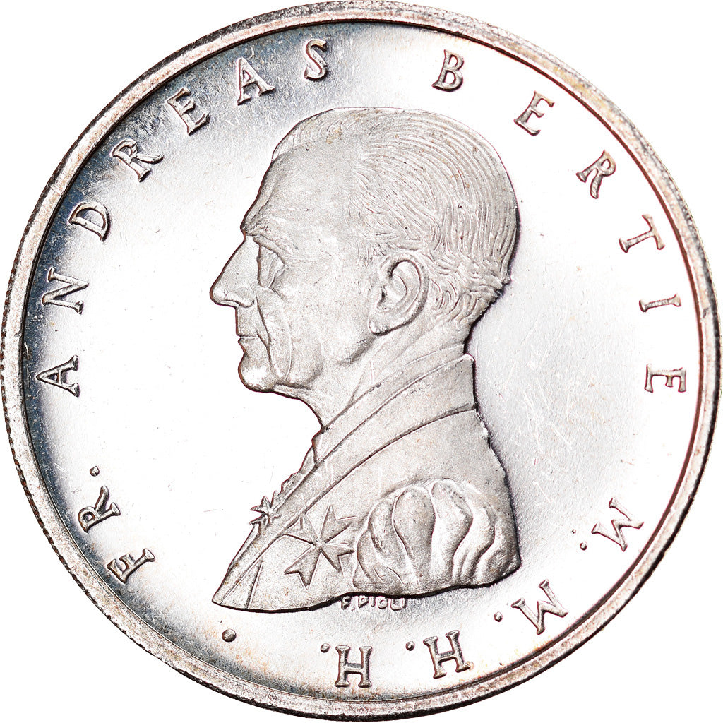 Coin, MALTA, ORDER OF, Andreas Bertie, Scudo, 2001, MS(63), Silver, KM:212