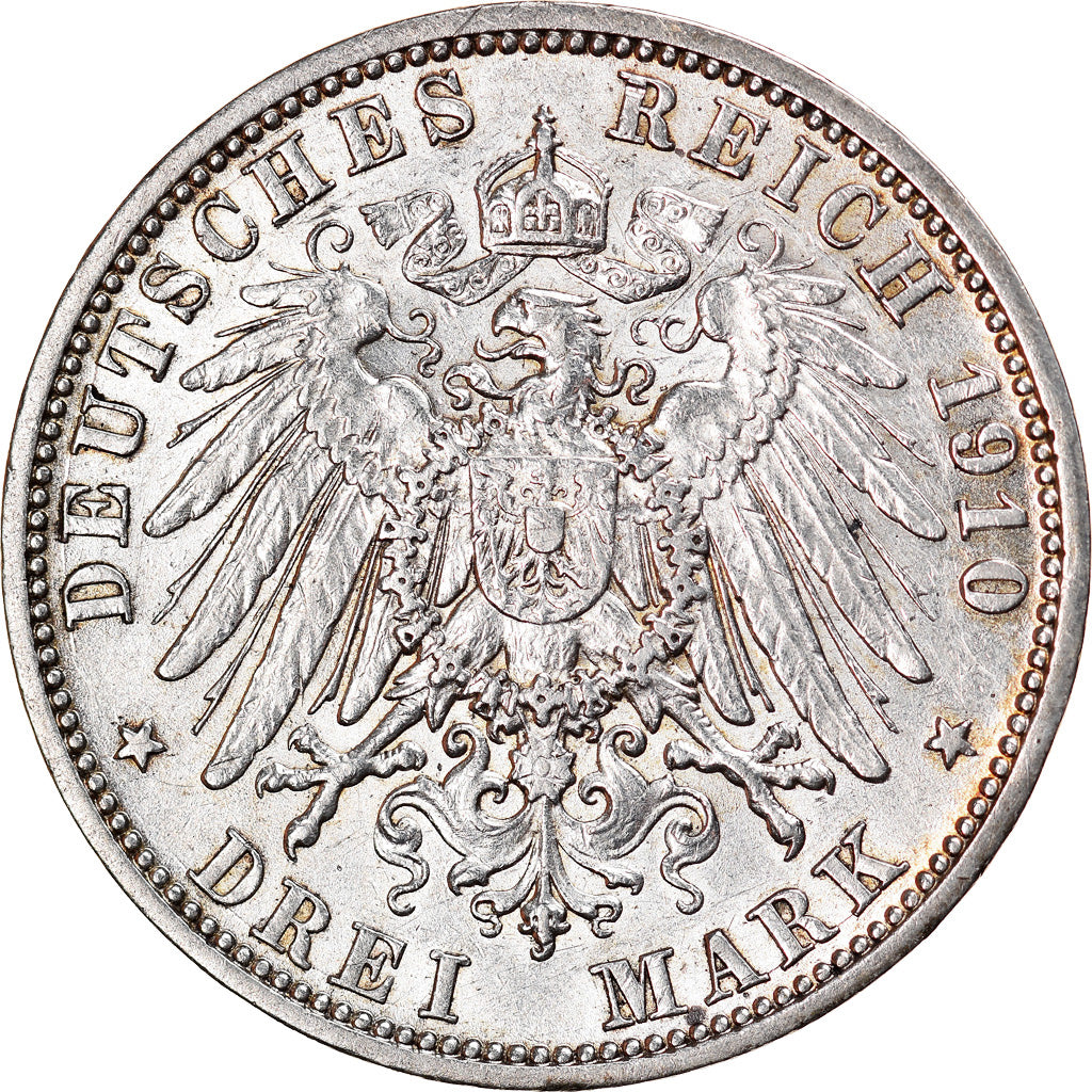 Monnaie, Etats allemands, PRUSSIA, Wilhelm II, 3 Mark, 1910, Berlin, SUP