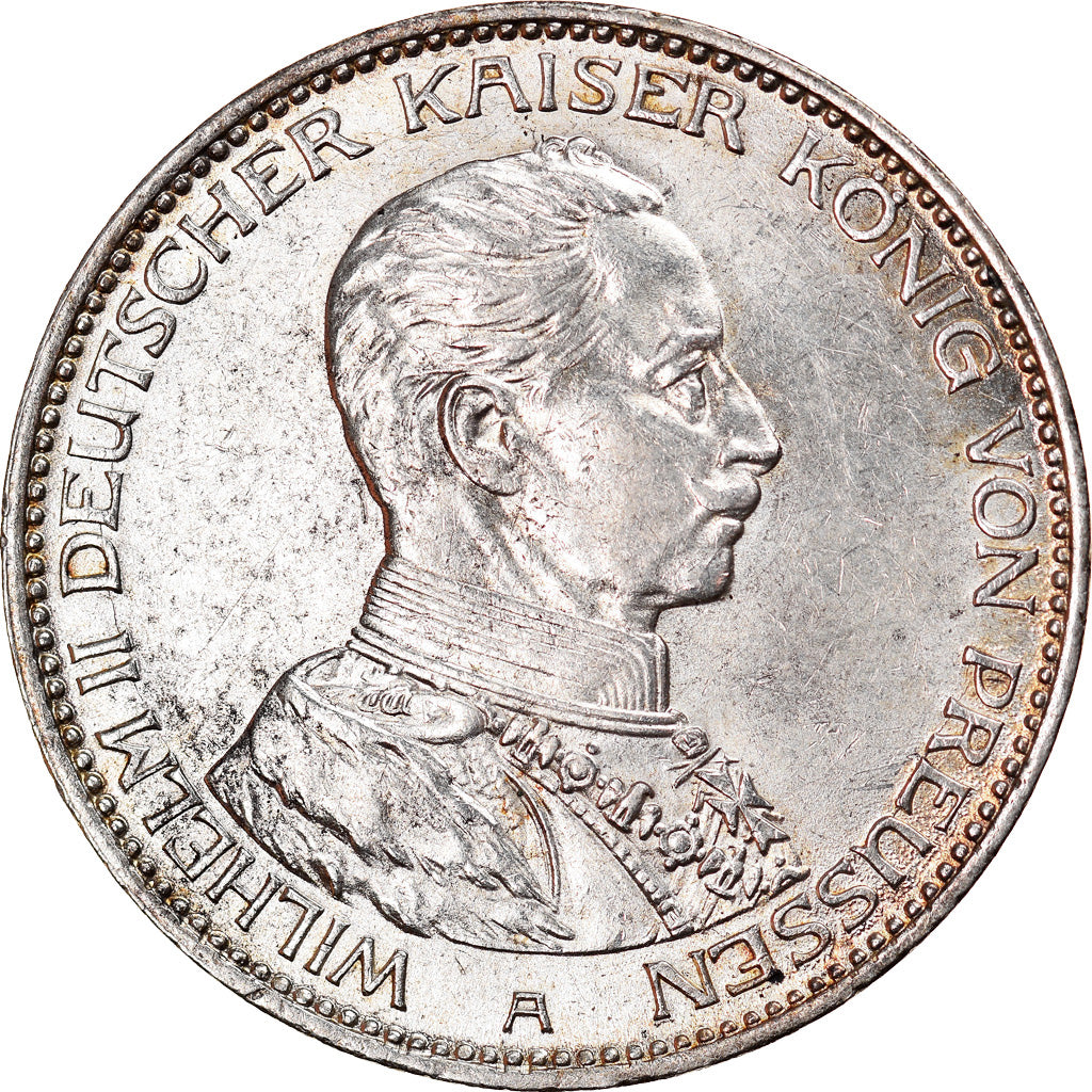 Coin, German States, PRUSSIA, Wilhelm II, 3 Mark, 1914, Berlin, MS(64), Silver