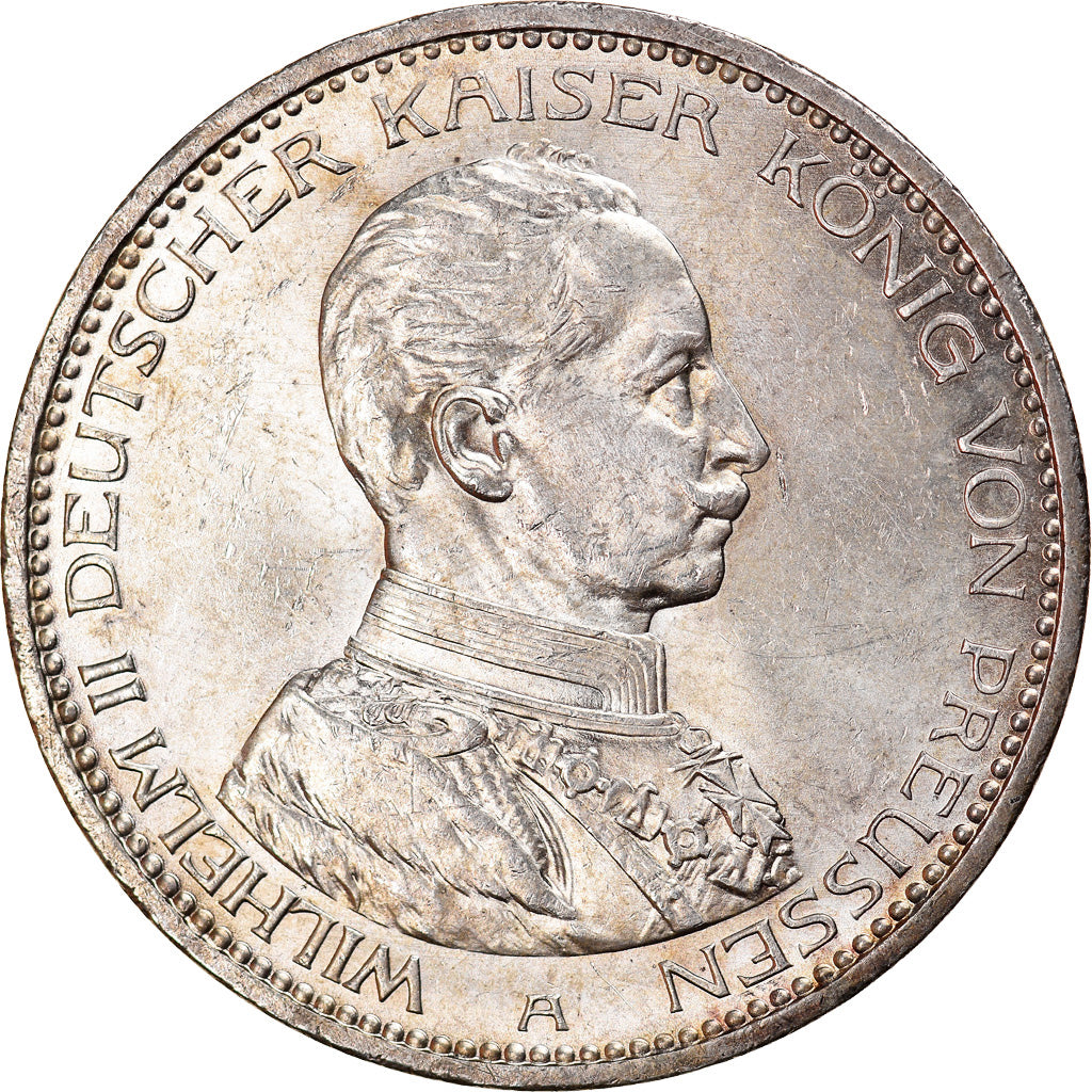 Coin, German States, PRUSSIA, Wilhelm II, 5 Mark, 1913, Berlin, MS(64), Silver