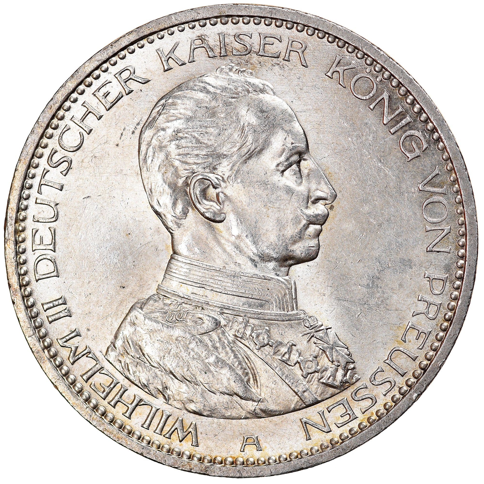 Coin, German States, PRUSSIA, Wilhelm II, 5 Mark, 1913, Berlin, MS(64), Silver