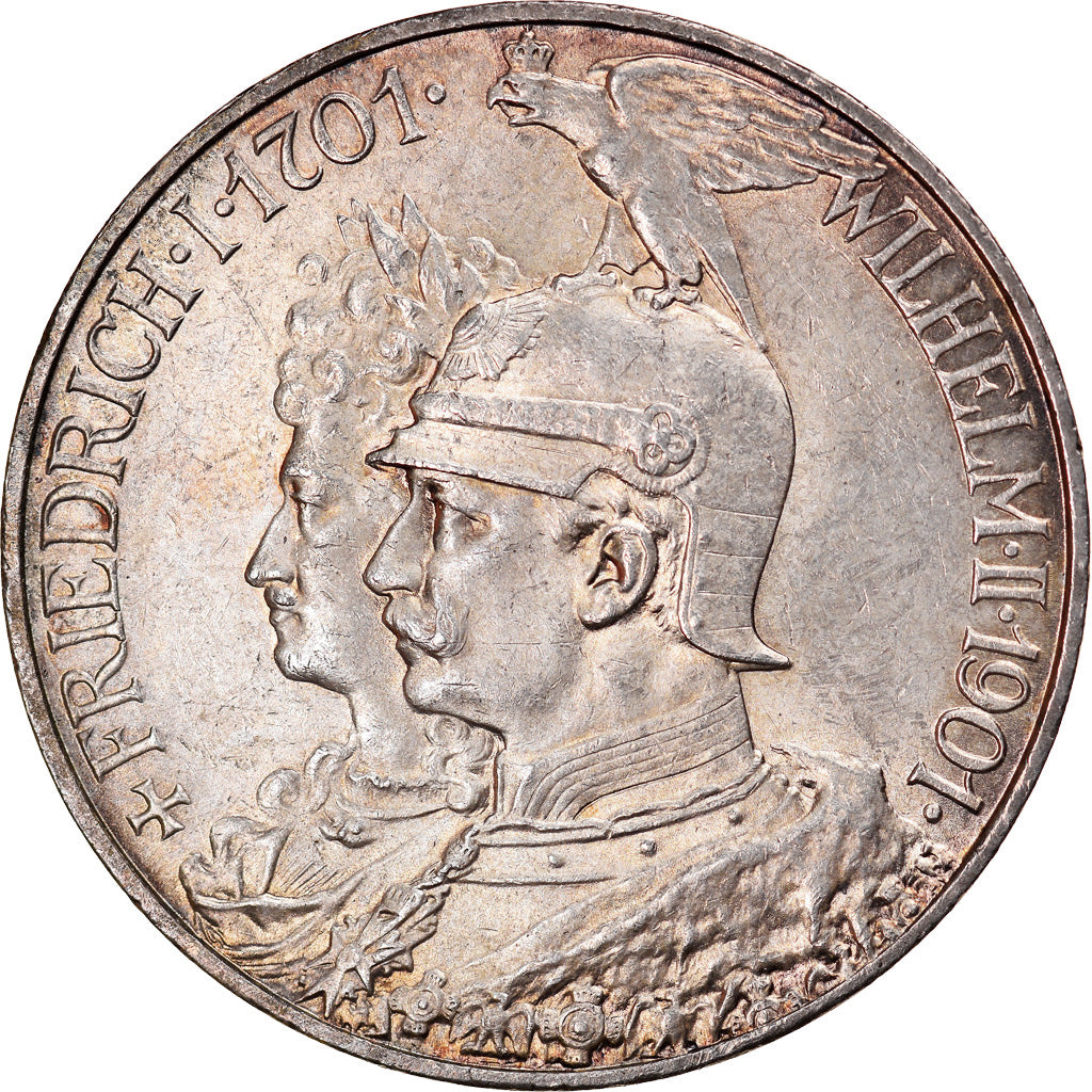 Coin, German States, PRUSSIA, Wilhelm II, 5 Mark, 1901, Berlin, MS(64), Silver