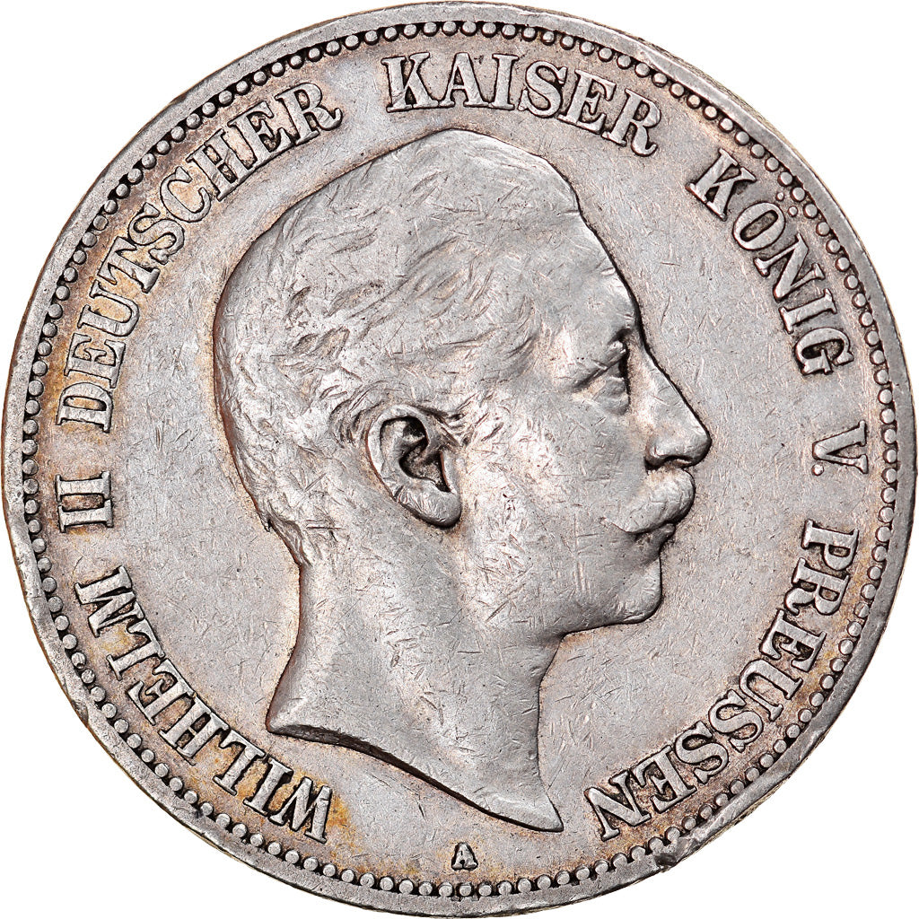 Coin, German States, PRUSSIA, Wilhelm II, 5 Mark, 1901, Berlin, VF(30-35)