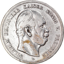 Münze, Deutsch Staaten, PRUSSIA, Wilhelm I, 5 Mark, 1875, Breslau, S+, Silber