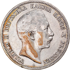 Coin, German States, PRUSSIA, Wilhelm II, 5 Mark, 1902, Berlin, EF(40-45)