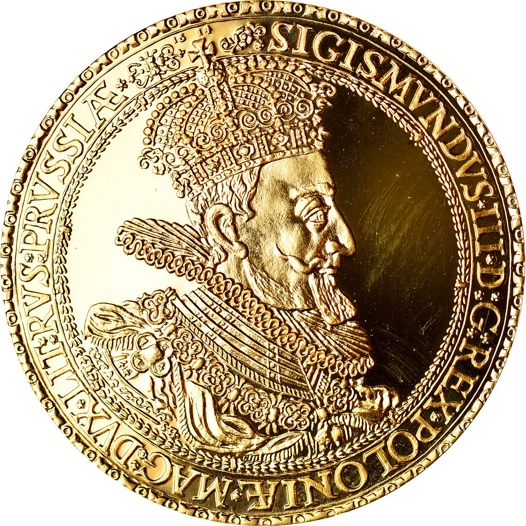 Monnaie, Pologne, Zygmunt III Waza, Dukat, DANZIG, Refrappe officielle, FDC, Or