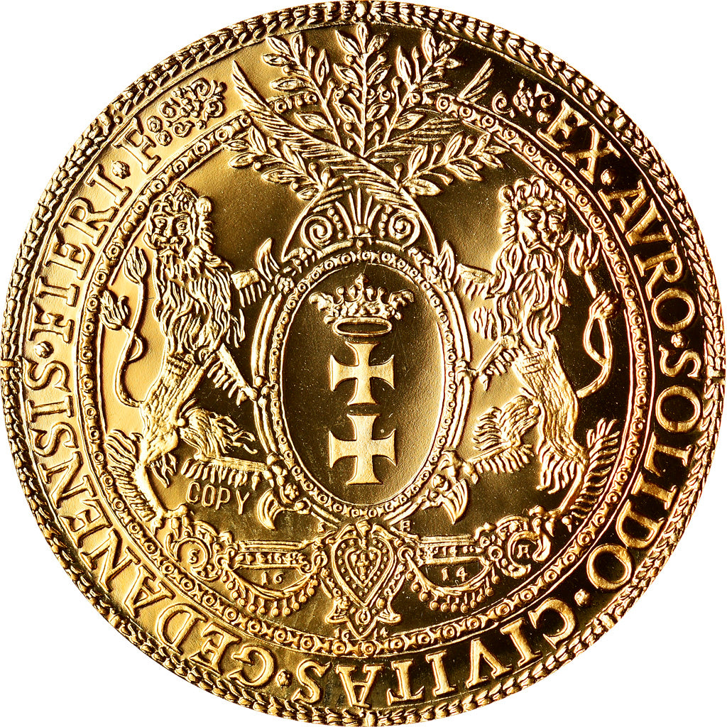 Monnaie, Pologne, Zygmunt III Waza, Dukat, DANZIG, Refrappe officielle, FDC, Or
