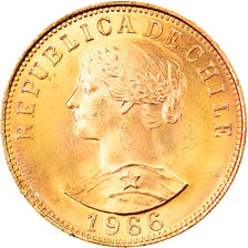 Moneda, Chile, 50 Pesos, 1966, FDC, Oro, KM:169