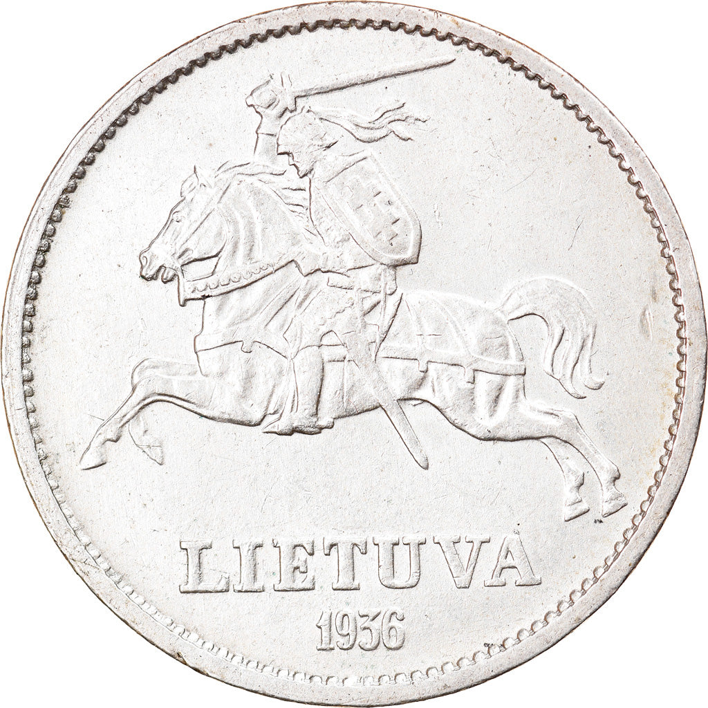 Coin, Lithuania, 10 Litu, 1936, AU(55-58), Silver, KM:83