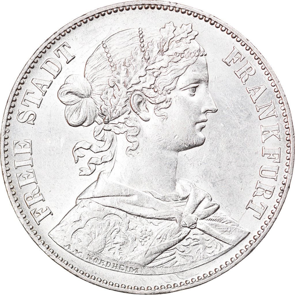 German States, FRANKFURT AM MAIN, Thaler, 1860, MS(60-62), Silver, KM:360
