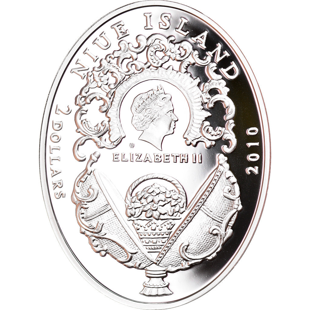 Coin, Niue, Elizabeth II, 2 Dollars, 2010, Warsaw, MS(65-70), Silver, KM:424