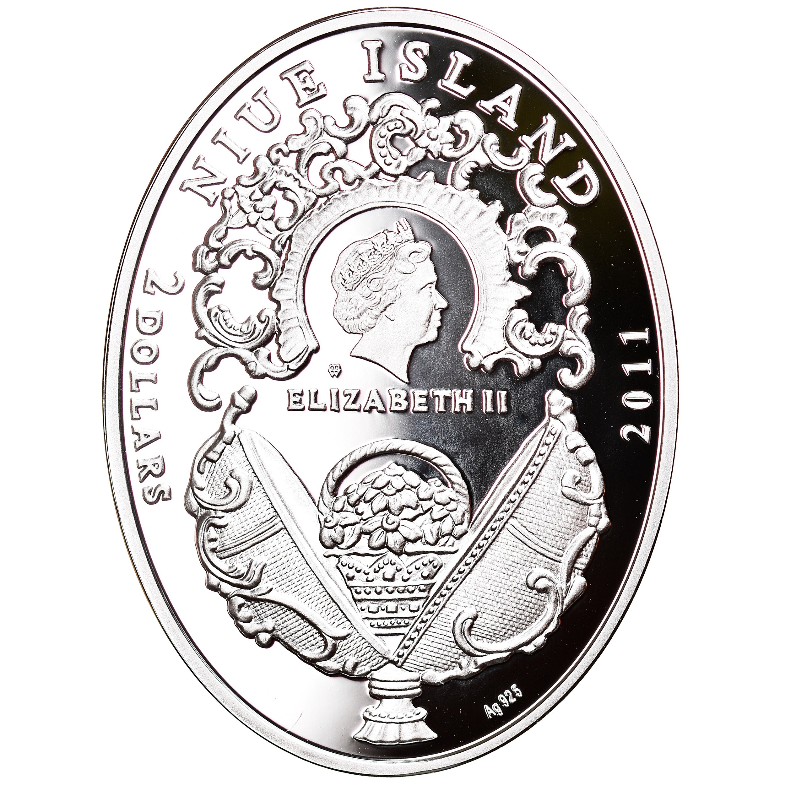 Coin, Niue, Elizabeth II, 2 Dollars, 2011, New Zealand, MS(65-70), Silver