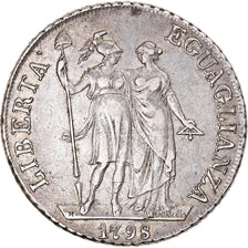 Moeda, ESTADOS ITALIANOS, GENOA, 4 Lire, 1798, Genoa, Extremamento rara