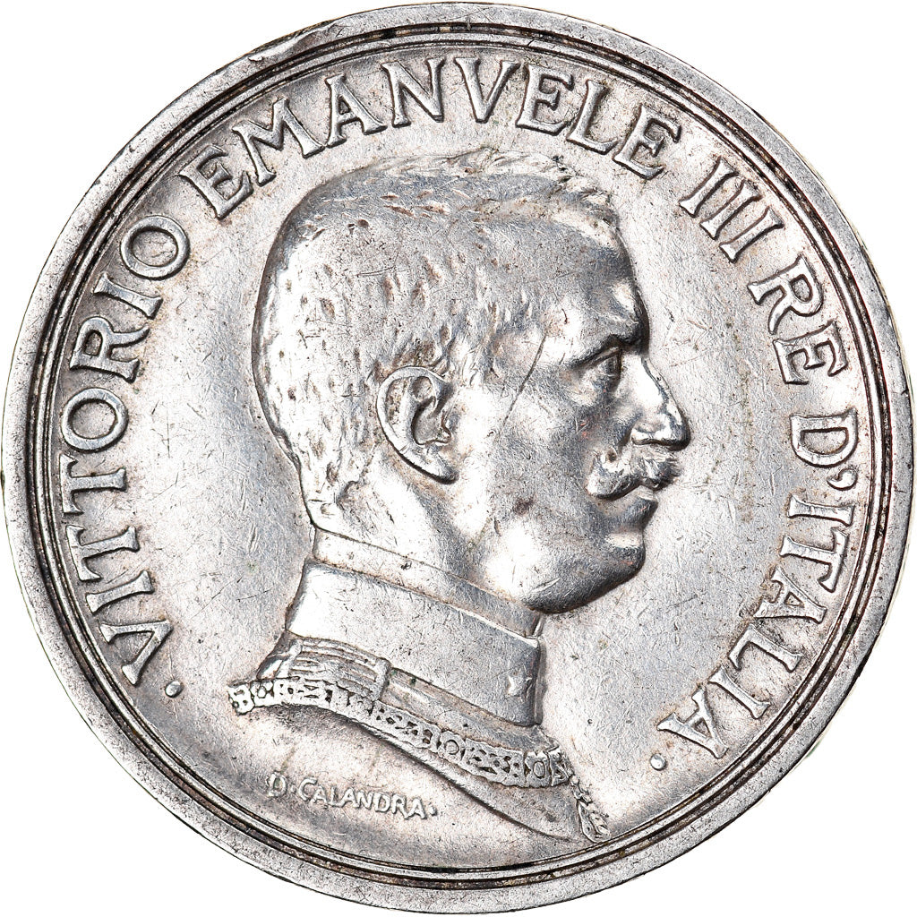 Coin, Italy, Vittorio Emanuele III, 2 Lire, 1916, Rome, AU(50-53), Silver, KM:55